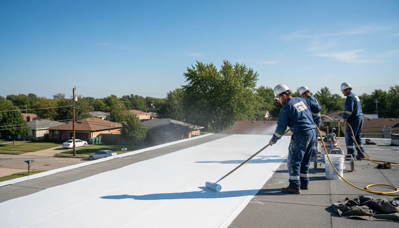 Commercial roof coating in Dexter, NM near me